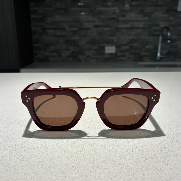 Celine  Burgundy Sunglasses - Picture 1 of 10